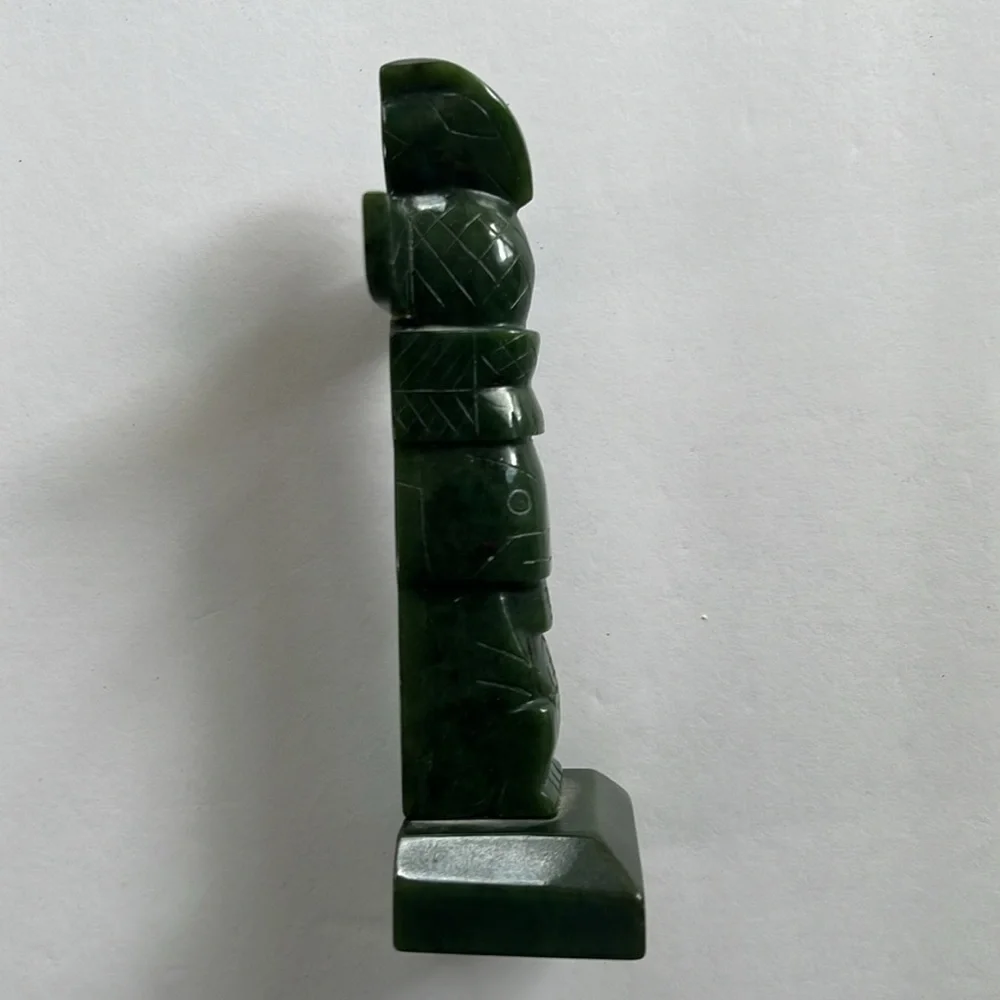 Vintage Genuine Jade Mini Totem Pole.
